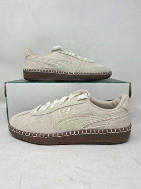 New 7.5 PUMA x Anthropologie exclusive Palermo STRAW sneakers Alpine Snow-Gum